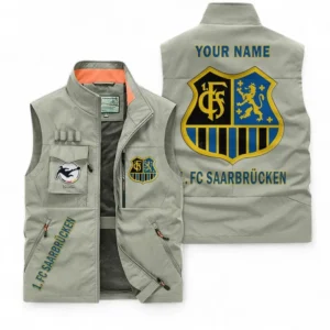 FC Saarbrucken Personalisierte Ärmellose Outdoor-Weste mit Logo BDE98070325566 - Khaki