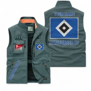 Hamburger SV Personalisierte Ärmellose Outdoor-Weste mit Logo BDE98070325567 - Bohnengrün
