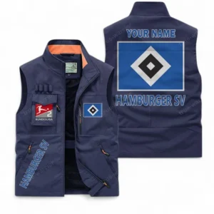 Hamburger SV Personalisierte Ärmellose Outdoor-Weste mit Logo BDE98070325567 - Dunkelblau