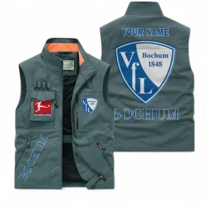 VfL Bochum Personalisierte Ärmellose Outdoor-Weste mit Logo BDE98070325568 - Bohnengrün