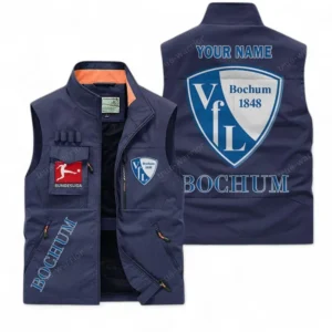 VfL Bochum Personalisierte Ärmellose Outdoor-Weste mit Logo BDE98070325568 - Dunkelblau
