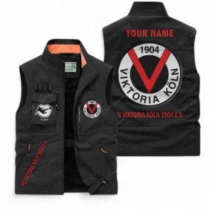 Viktoria Koln Personalisierte Ärmellose Outdoor-Weste mit Logo BDE98070325569 - Schwarz