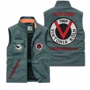 Viktoria Koln Personalisierte Ärmellose Outdoor-Weste mit Logo BDE98070325569 - Bohnengrün