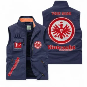 Eintracht Frankfurt Personalisierte Ärmellose Outdoor-Weste mit Logo BDE98070325572 - Dunkelblau