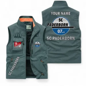 SC Paderborn Personalisierte Ärmellose Outdoor-Weste mit Logo BDE98070325574 - Bohnengrün