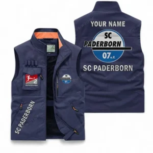 SC Paderborn Personalisierte Ärmellose Outdoor-Weste mit Logo BDE98070325574 - Dunkelblau