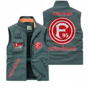 Fortuna Dusseldorf Personalisierte Ärmellose Outdoor-Weste mit Logo BDE98070325577 - Bohnengrün