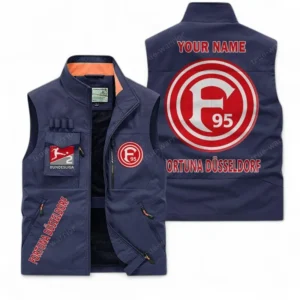 Fortuna Dusseldorf Personalisierte Ärmellose Outdoor-Weste mit Logo BDE98070325577 - Dunkelblau