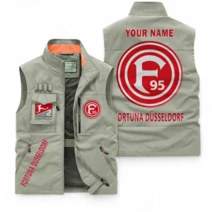 Fortuna Dusseldorf Personalisierte Ärmellose Outdoor-Weste mit Logo BDE98070325577 - Khaki