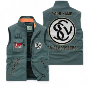 SV Elversberg Personalisierte Ärmellose Outdoor-Weste mit Logo BDE98070325579 - Bohnengrün