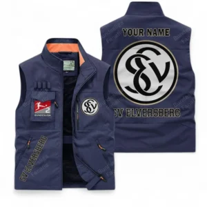 SV Elversberg Personalisierte Ärmellose Outdoor-Weste mit Logo BDE98070325579 - Dunkelblau