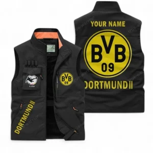 Borussia Dortmund II Personalisierte Ärmellose Outdoor-Weste mit Logo BDE98070325581 - Schwarz