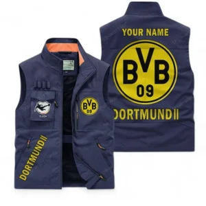 Borussia Dortmund II Personalisierte Ärmellose Outdoor-Weste mit Logo BDE98070325581 - Dunkelblau