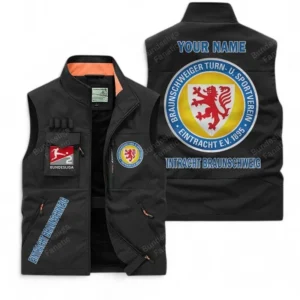 Eintracht Braunschweig Personalisierte Ärmellose Outdoor-Weste mit Logo BDE98070325582 - Schwarz