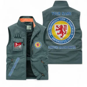 Eintracht Braunschweig Personalisierte Ärmellose Outdoor-Weste mit Logo BDE98070325582 - Bohnengrün