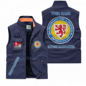 Eintracht Braunschweig Personalisierte Ärmellose Outdoor-Weste mit Logo BDE98070325582 - Dunkelblau