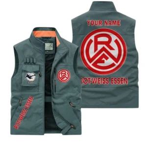 Rot-Weiss Essen Personalisierte Ärmellose Outdoor-Weste mit Logo BDE98070325588 - Bohnengrün