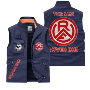 Rot-Weiss Essen Personalisierte Ärmellose Outdoor-Weste mit Logo BDE98070325588 - Dunkelblau
