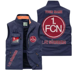 FC Nurnberg Personalisierte Ärmellose Outdoor-Weste mit Logo BDE98070325590 - Dunkelblau