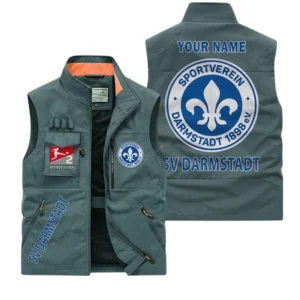 Darmstadt 98 Personalisierte Ärmellose Outdoor-Weste mit Logo BDE98070325594 - Bohnengrün