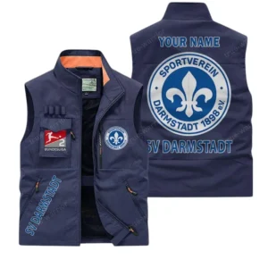 Darmstadt 98 Personalisierte Ärmellose Outdoor-Weste mit Logo BDE98070325594 - Dunkelblau