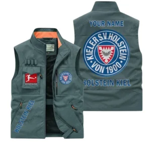 Holstein Kiel Personalisierte Ärmellose Outdoor-Weste mit Logo BDE98070325596 - Bohnengrün