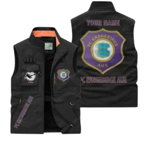 Erzgebirge Aue Personalisierte Ärmellose Outdoor-Weste mit Logo BDE98070325599 - Schwarz