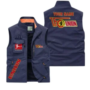 Union Berlin Personalisierte Ärmellose Outdoor-Weste mit Logo BDE98070325604 - Dunkelblau
