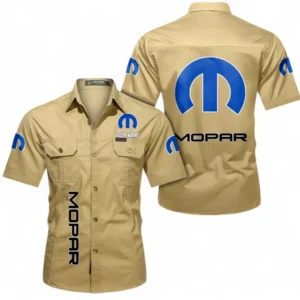 Mopar Fans Geschenk Hemd mit kurzen Ärmeln, Kurzarmhemd Allover-Print personalisiert mit Namen CAR392072125836-Khaki