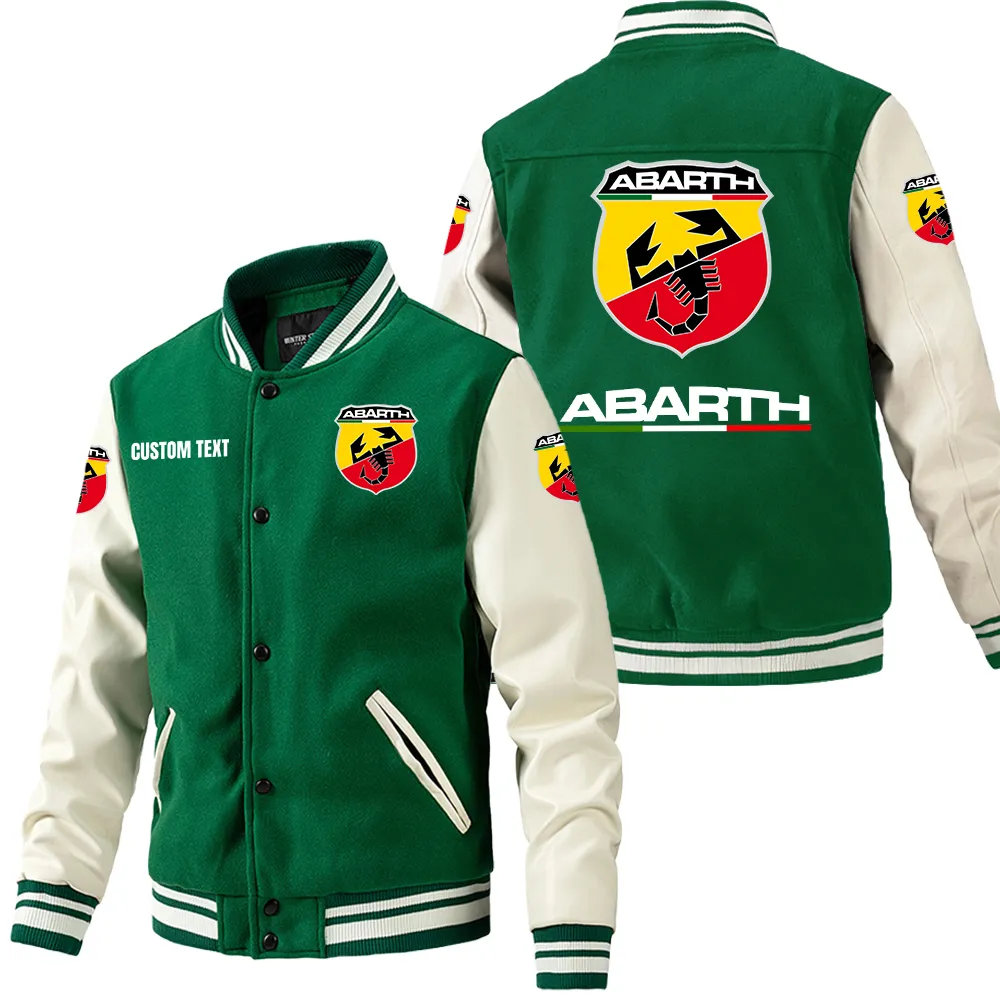 abarth leder baseballjacke fr auto fans rmel mit all over print personalisierbar mit wunschname car1801112037 grn dsi9m