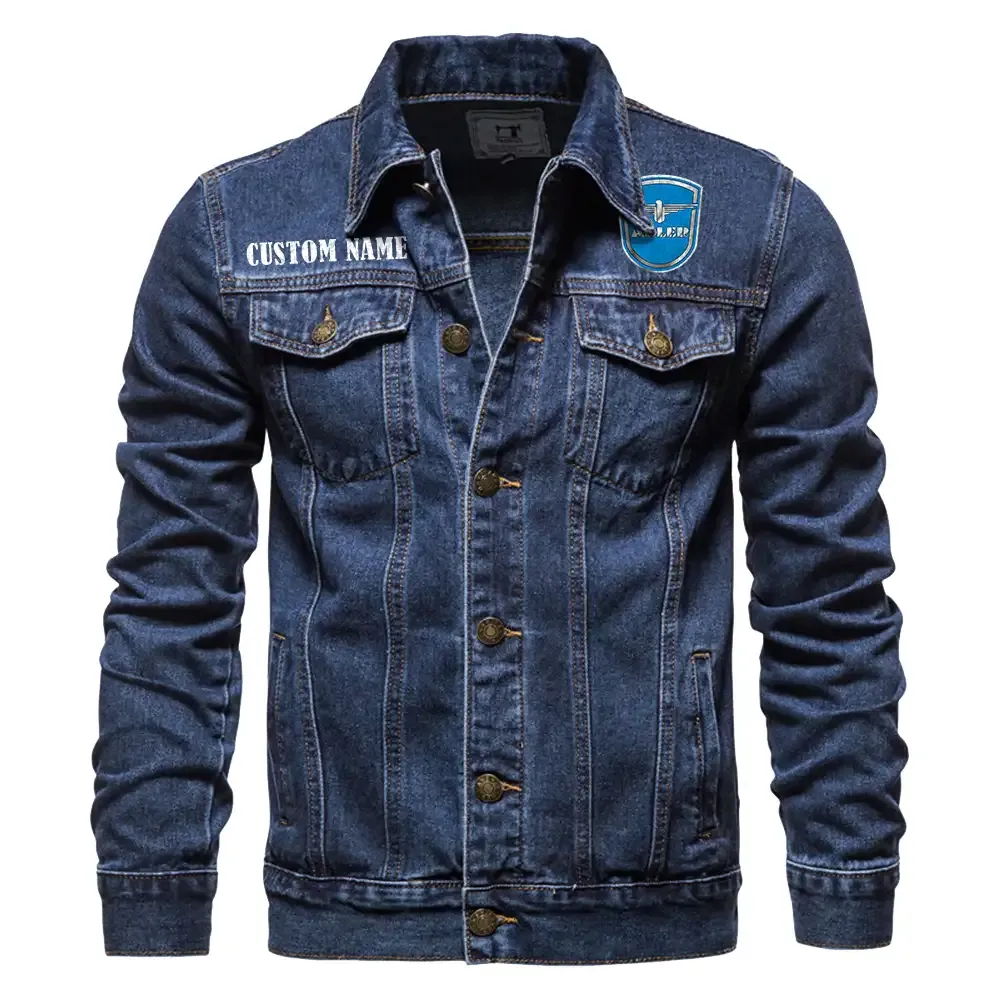 Adler Jeansjacke für Auto-Fans – Vintage-Stil mit Wunschname personalisierbar CAR1901132028 - Dunkelblau