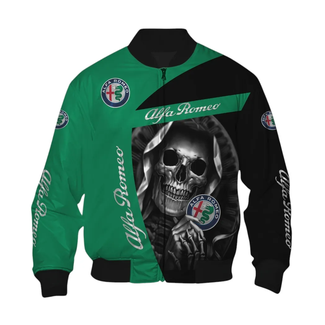 Alfa Romeo Bomberjacke für Sportwagen-Fans, All Over Print Geschenk für Auto-Enthusiasten Alfa Romeo Fans CAR6702212572