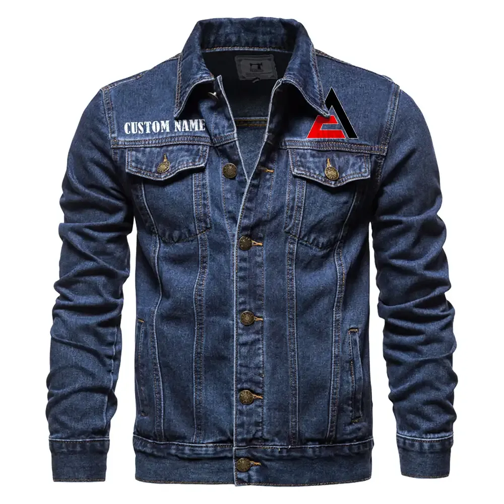 Allis Chalmers Jeansjacke für Auto-Fans – Vintage-Stil mit Wunschname personalisierbar CAR1901132032 - Dunkelblau