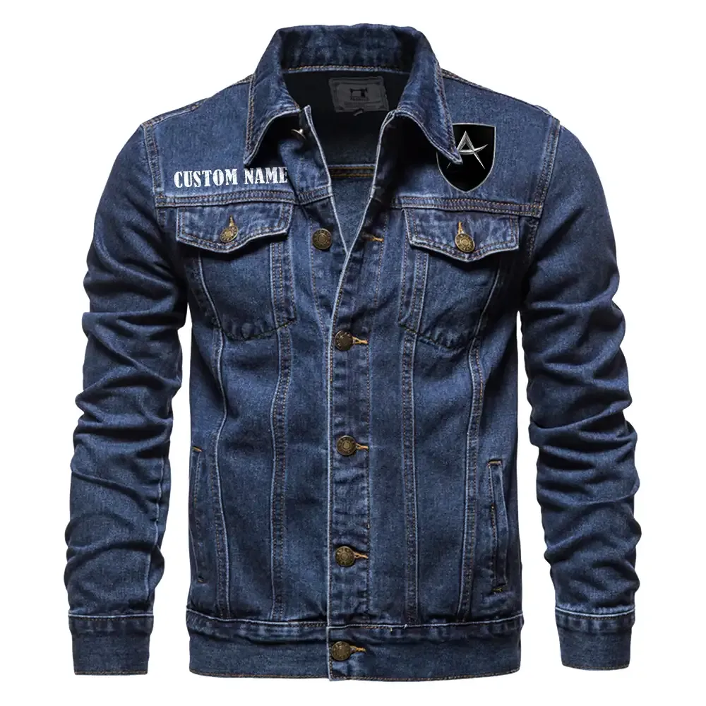 Apollo Jeansjacke für Auto-Fans – Vintage-Stil mit Wunschname personalisierbar CAR1901132035 - Dunkelblau