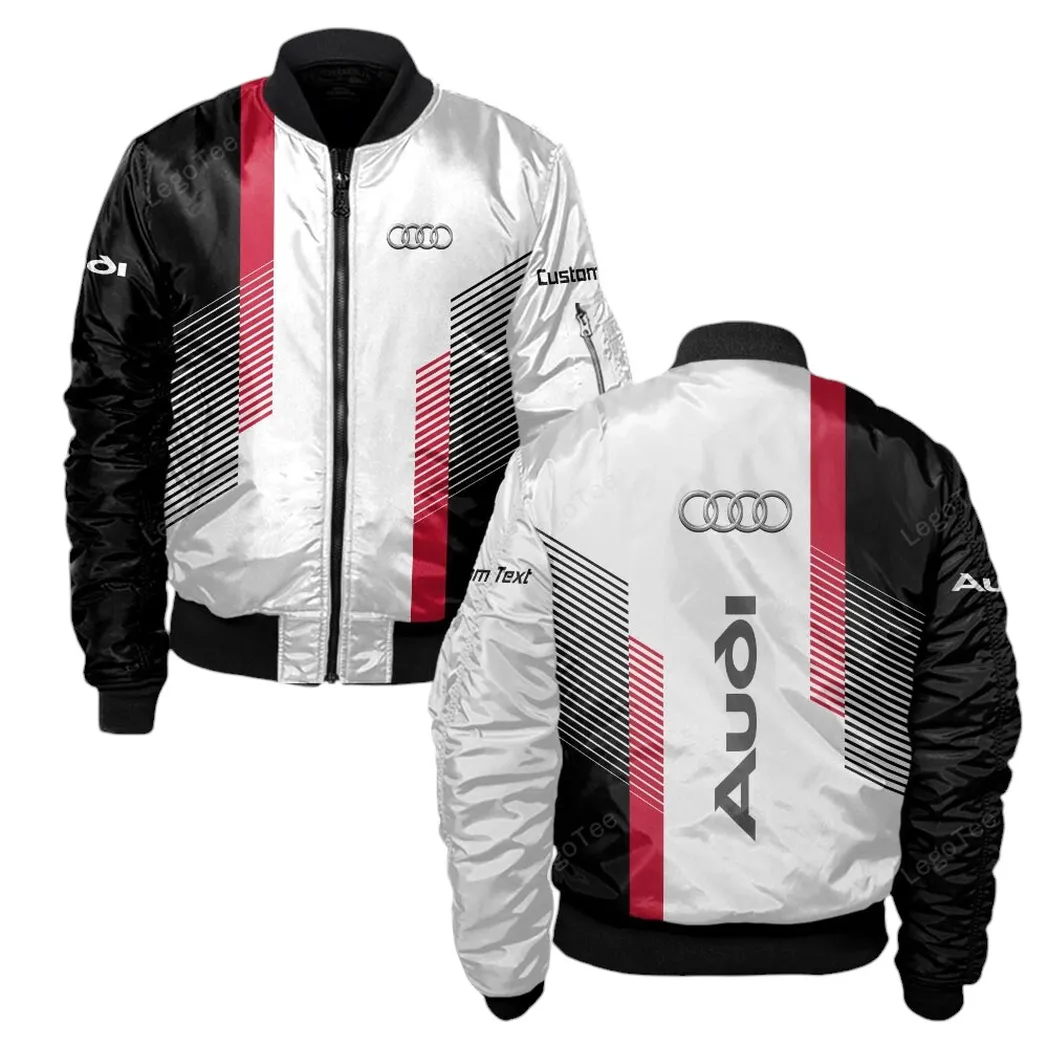 Audi Bomberjacke für Sportwagen-Fans, All Over Print Geschenk für Auto-Enthusiasten Audi Fans CAR10703122505