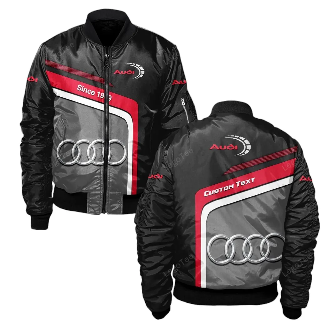 Audi Bomberjacke für Sportwagen-Fans, All Over Print Geschenk für Auto-Enthusiasten Audi Fans CAR11103032504