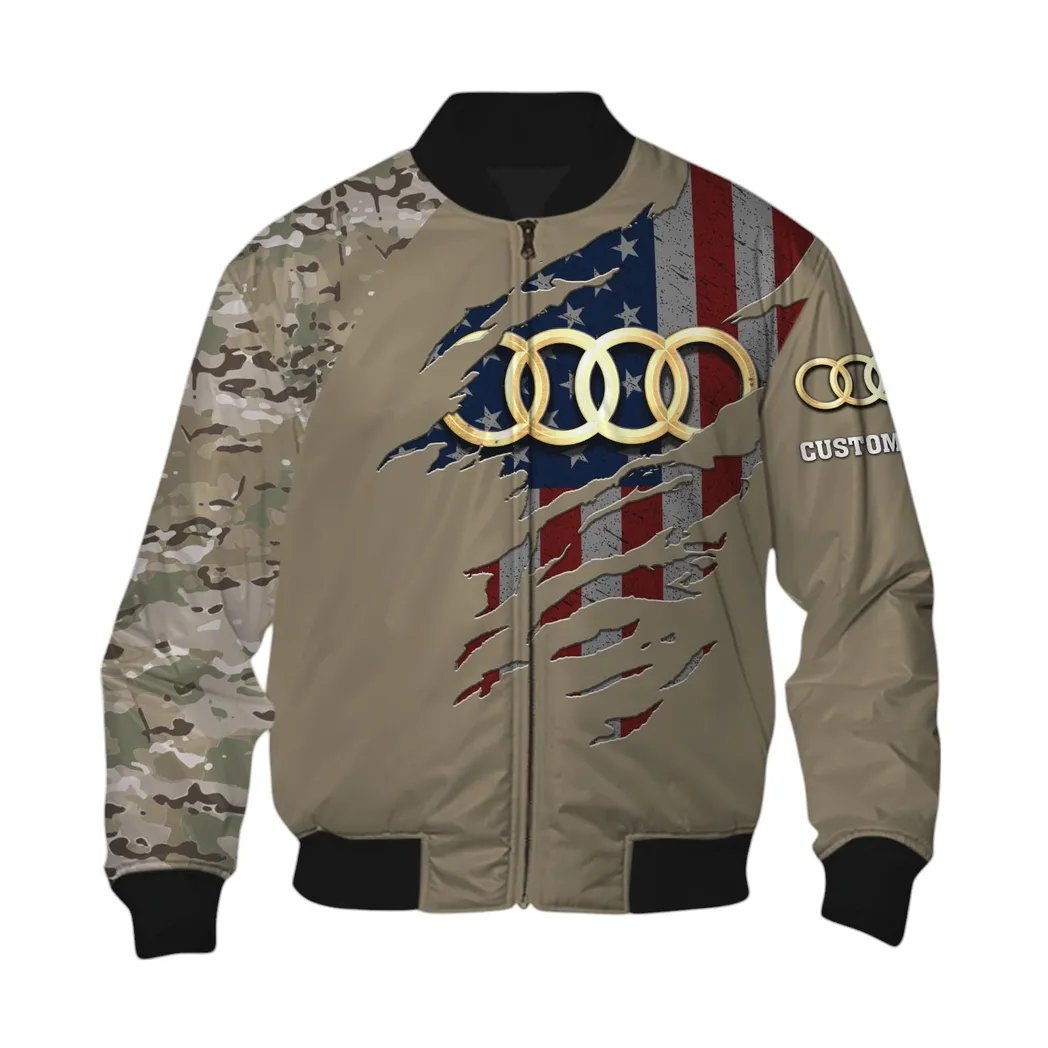 Audi Bomberjacke für Sportwagen-Fans, All Over Print Geschenk für Auto-Enthusiasten Audi Fans CAR46021725004-6