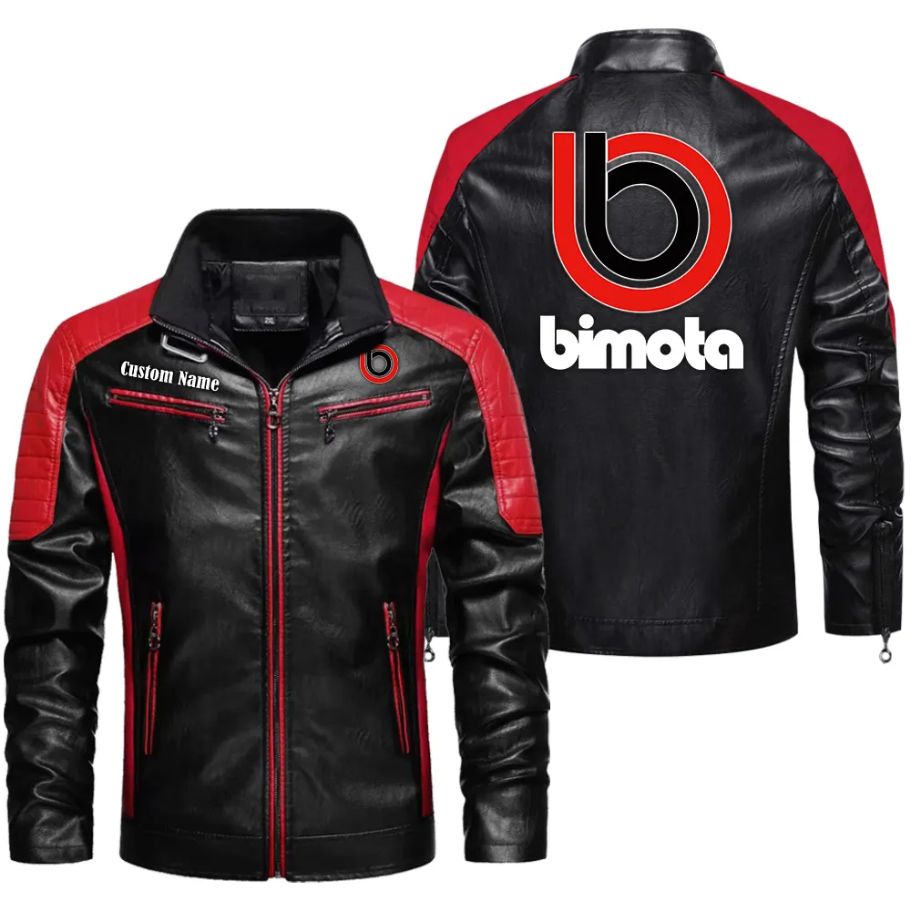 bimota custom herren lederjacke fr autoliebhaber perfektes geschenk mit namen car0401022050 rot lnrqh