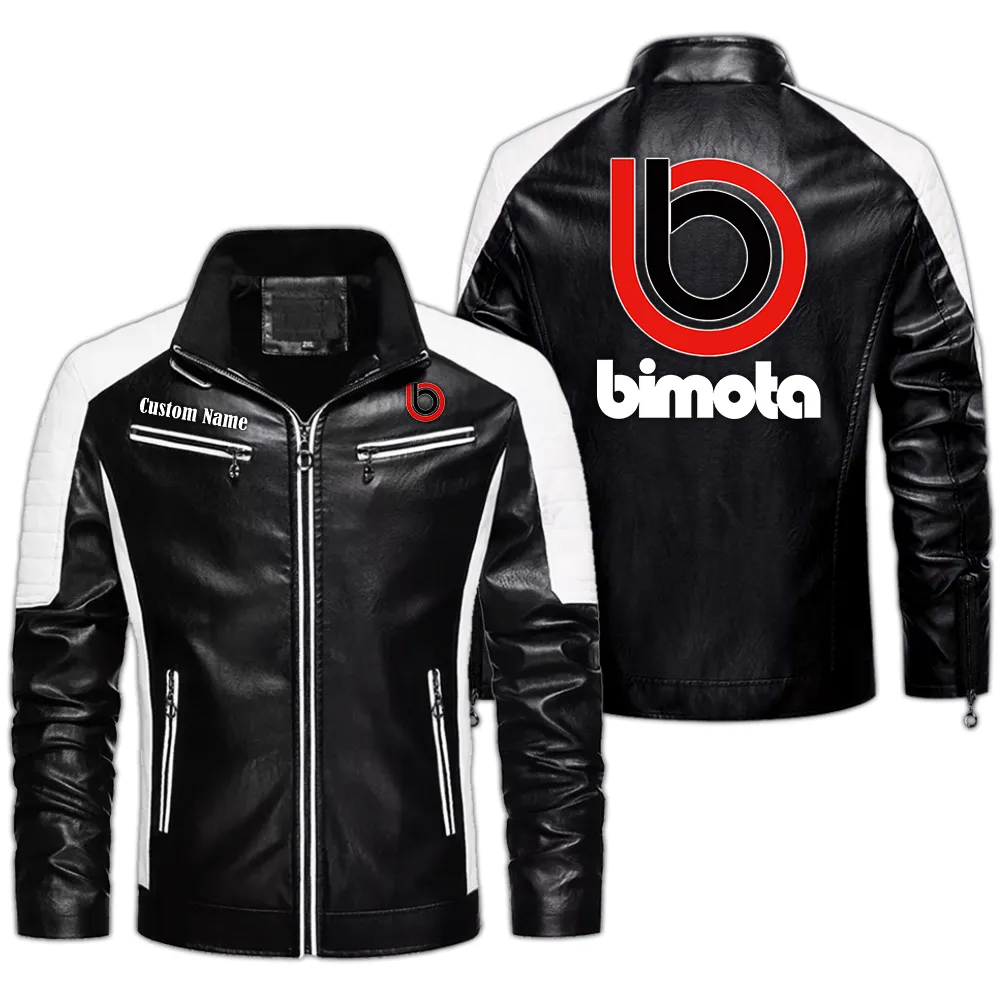 bimota custom herren lederjacke fr autoliebhaber perfektes geschenk mit namen car0401022050 schwarz