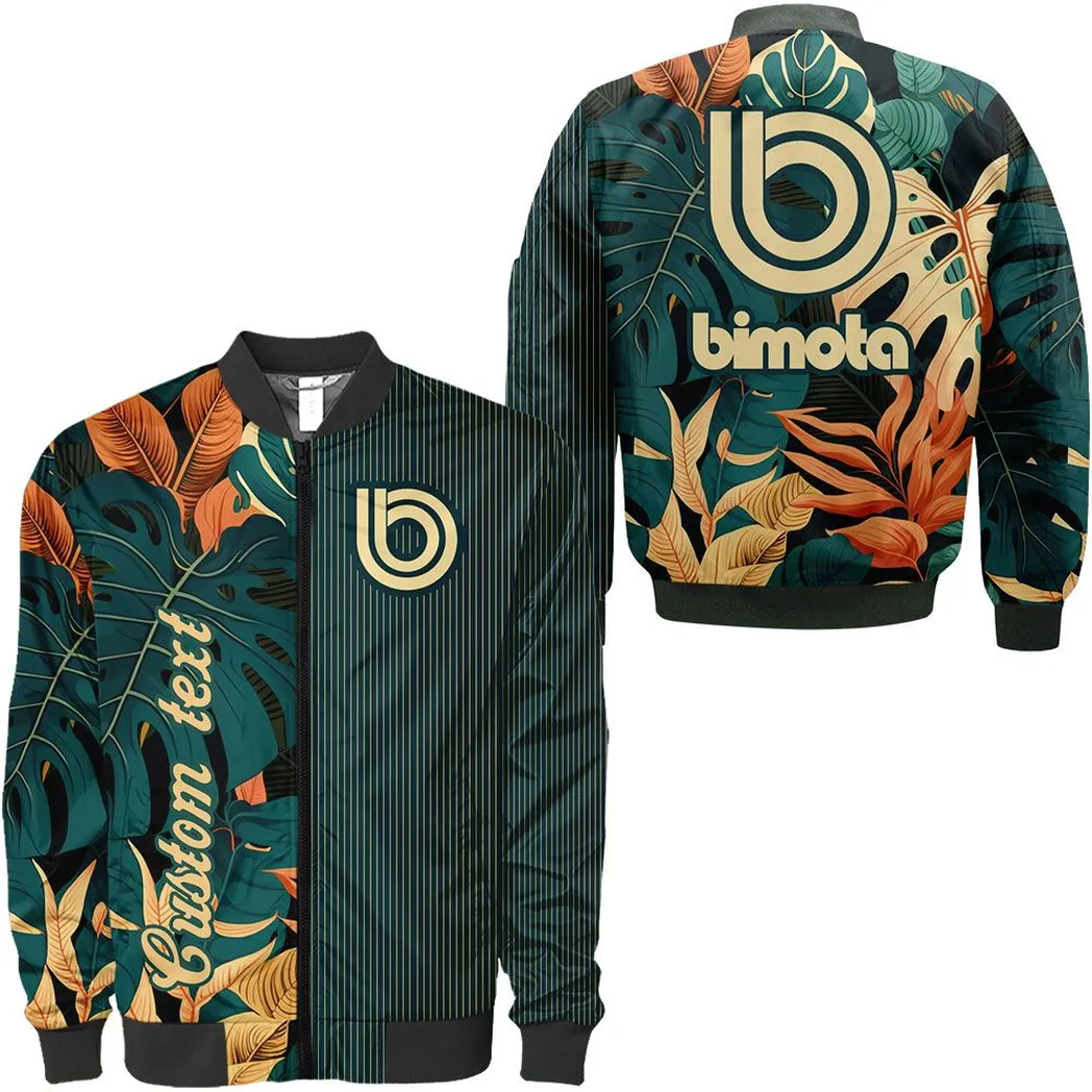 Bimota Personalisierte Bomberjacke für Auto-Liebhaber – Vintage 3D Print & Namensdruck CAR434041725233
