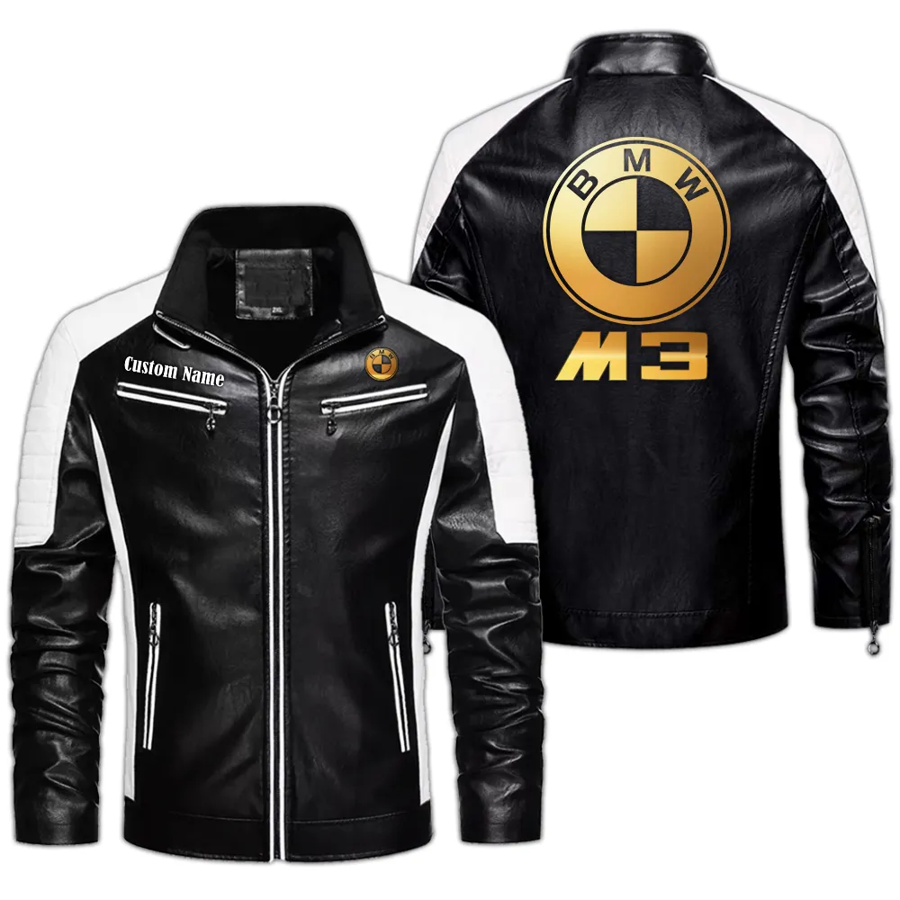 bmw m3 custom herren lederjacke fr autoliebhaber perfektes geschenk mit namen car0401022057 schwarz