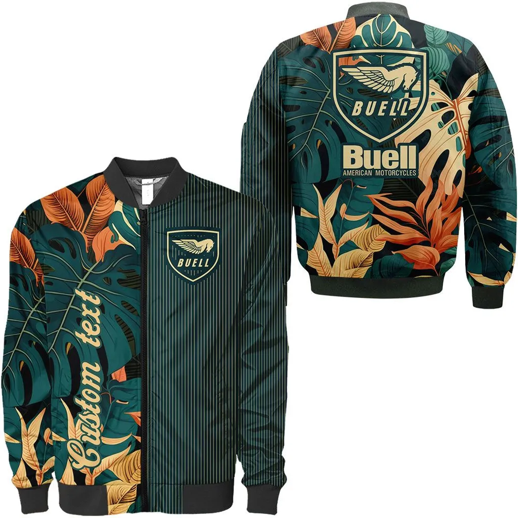 buell motorcycle personalisierte bomberjacke fr auto liebhaber vintage 3d print namensdruck car434041725236