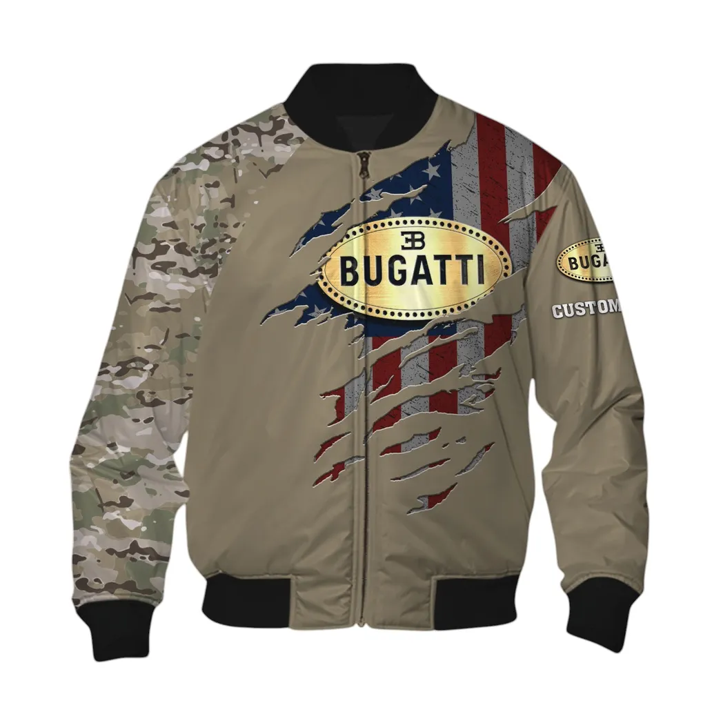 Bugatti Bomberjacke für Sportwagen-Fans, All Over Print Geschenk für Auto-Enthusiasten Bugatti Fans CAR46021725008-6