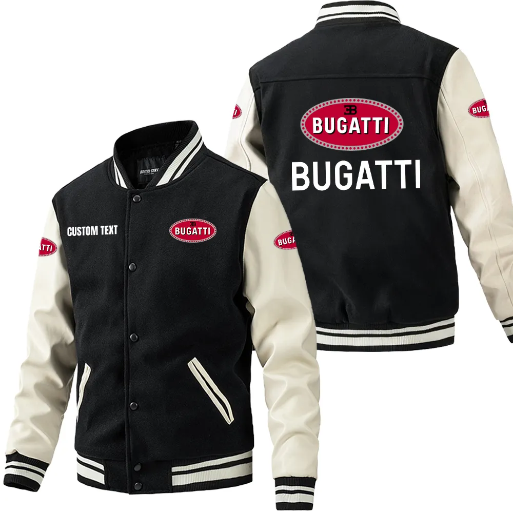 bugatti leder baseballjacke fr auto fans rmel mit all over print personalisierbar mit wunschname car1801112055 schwarz wei ure8a