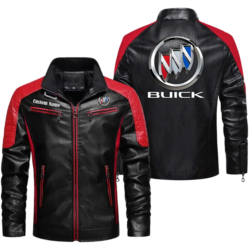 buick custom herren lederjacke fr autoliebhaber perfektes geschenk mit namen car0401022077 rot cv8dc
