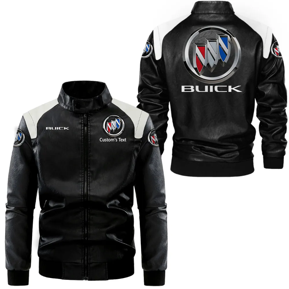 buick lederjacke in schwarz wei fr auto fans allover print personalisierbar mit wunschname car0801062076 lvunu