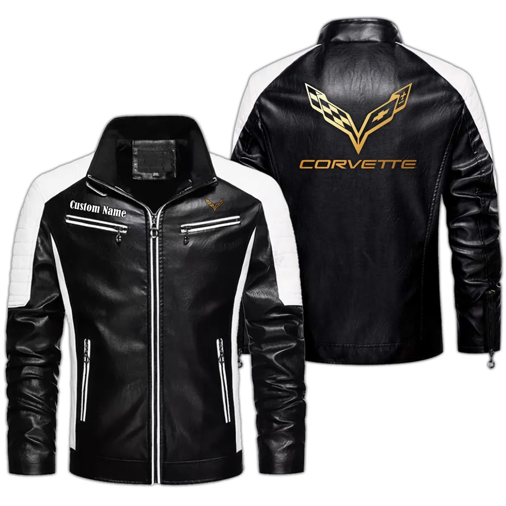 c8 corvette custom herren lederjacke fr autoliebhaber perfektes geschenk mit namen car0401022080 schwarz