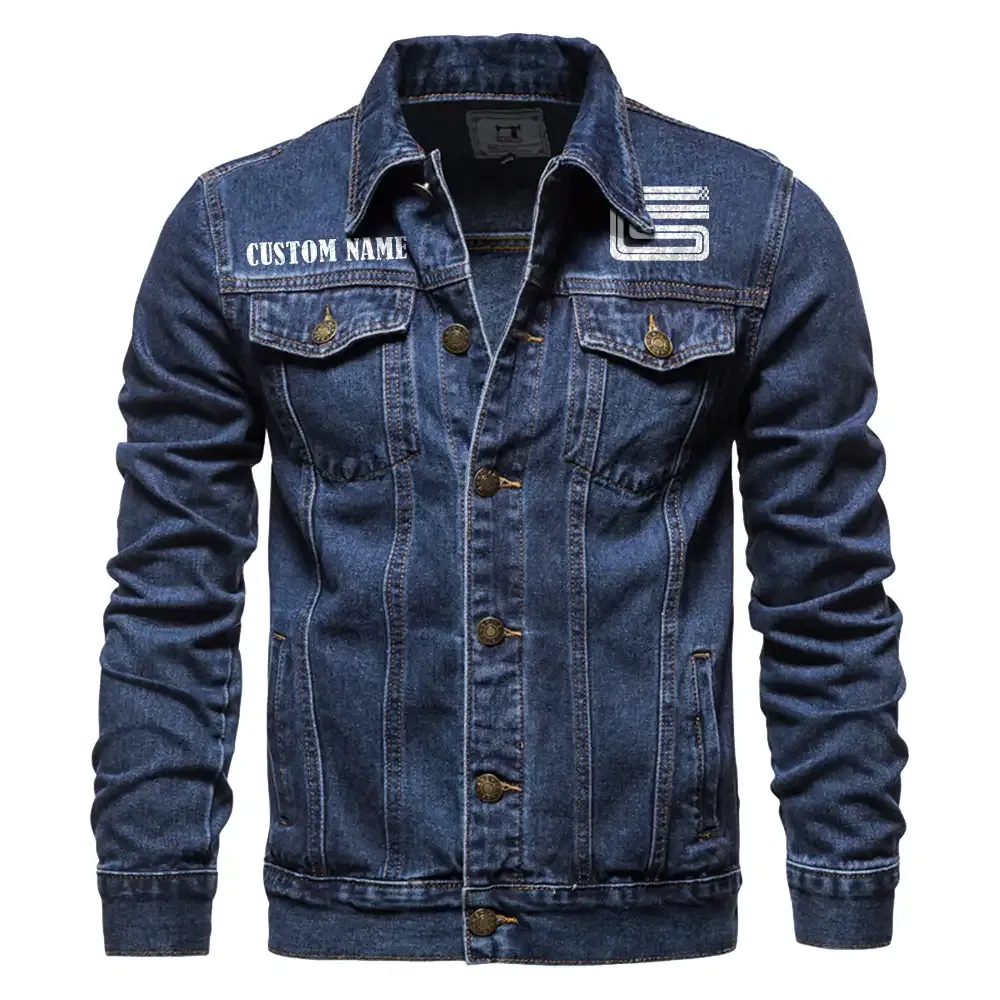 Carroll Shelby Jeansjacke für Auto-Fans – Vintage-Stil mit Wunschname personalisierbar CAR1901132070 - Dunkelblau