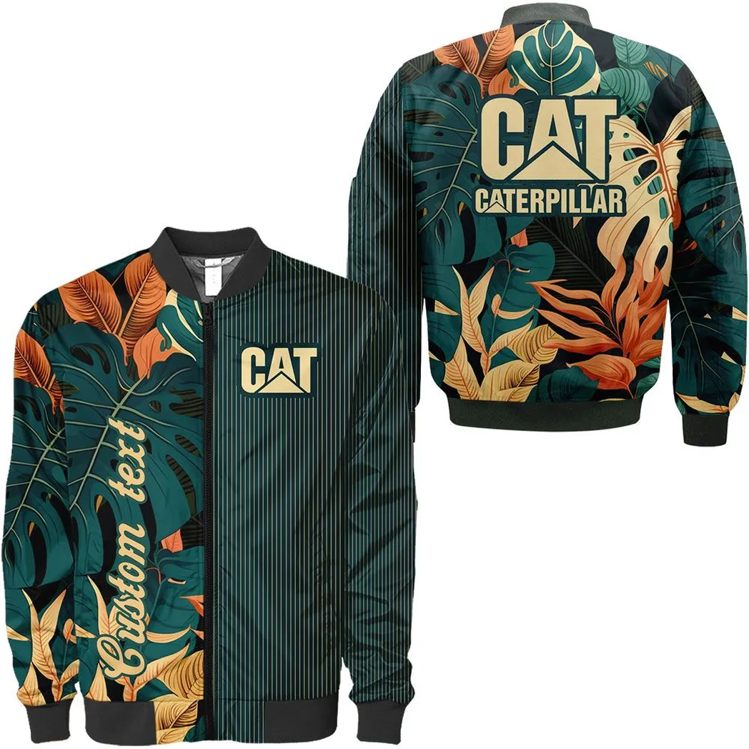 caterpillar inc personalisierte bomberjacke fr auto liebhaber vintage 3d print namensdruck car434041725241 ygyln