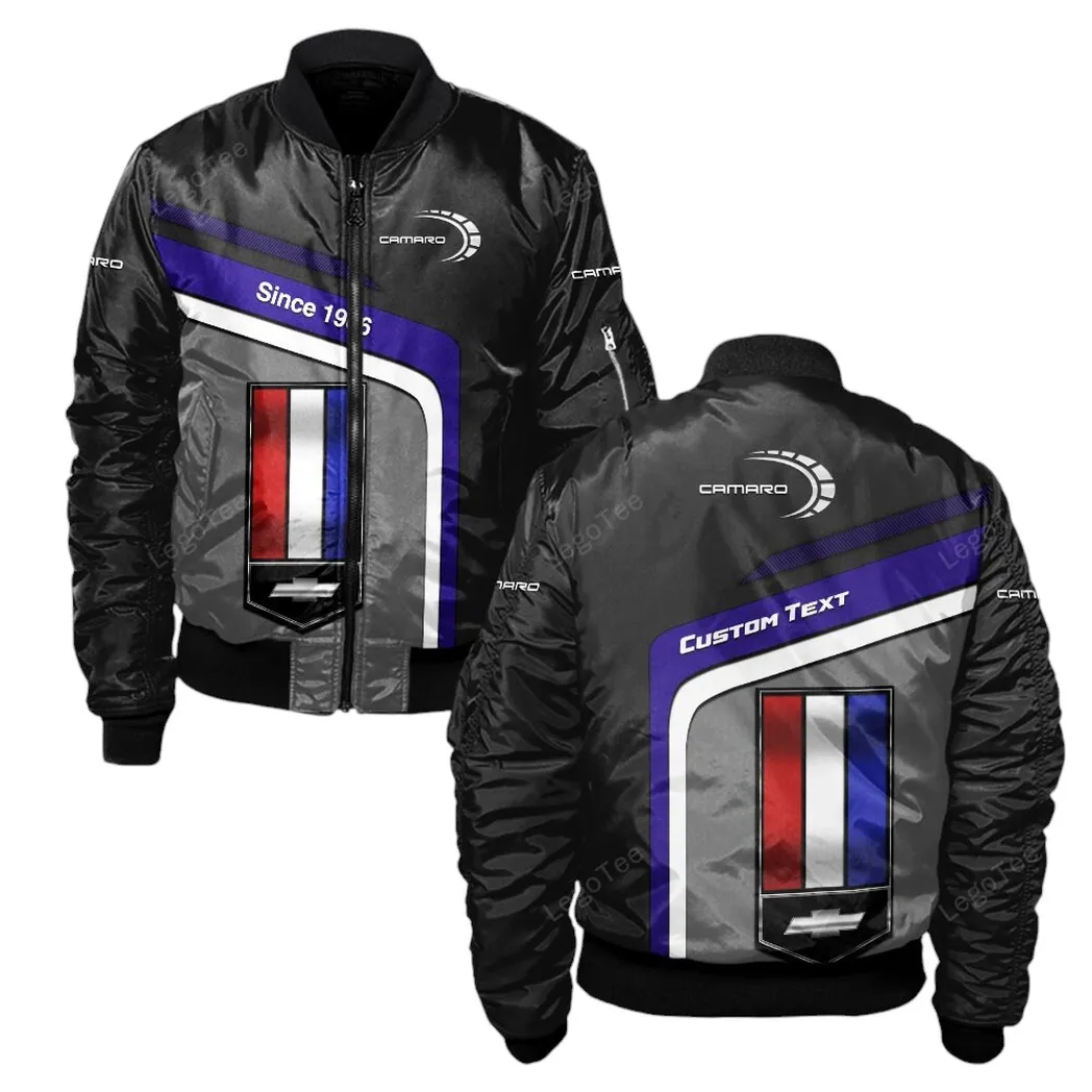 Chevrolet Camaro Bomberjacke für Sportwagen-Fans, All Over Print Geschenk für Auto-Enthusiasten Chevrolet Camaro Fans CAR11103032512